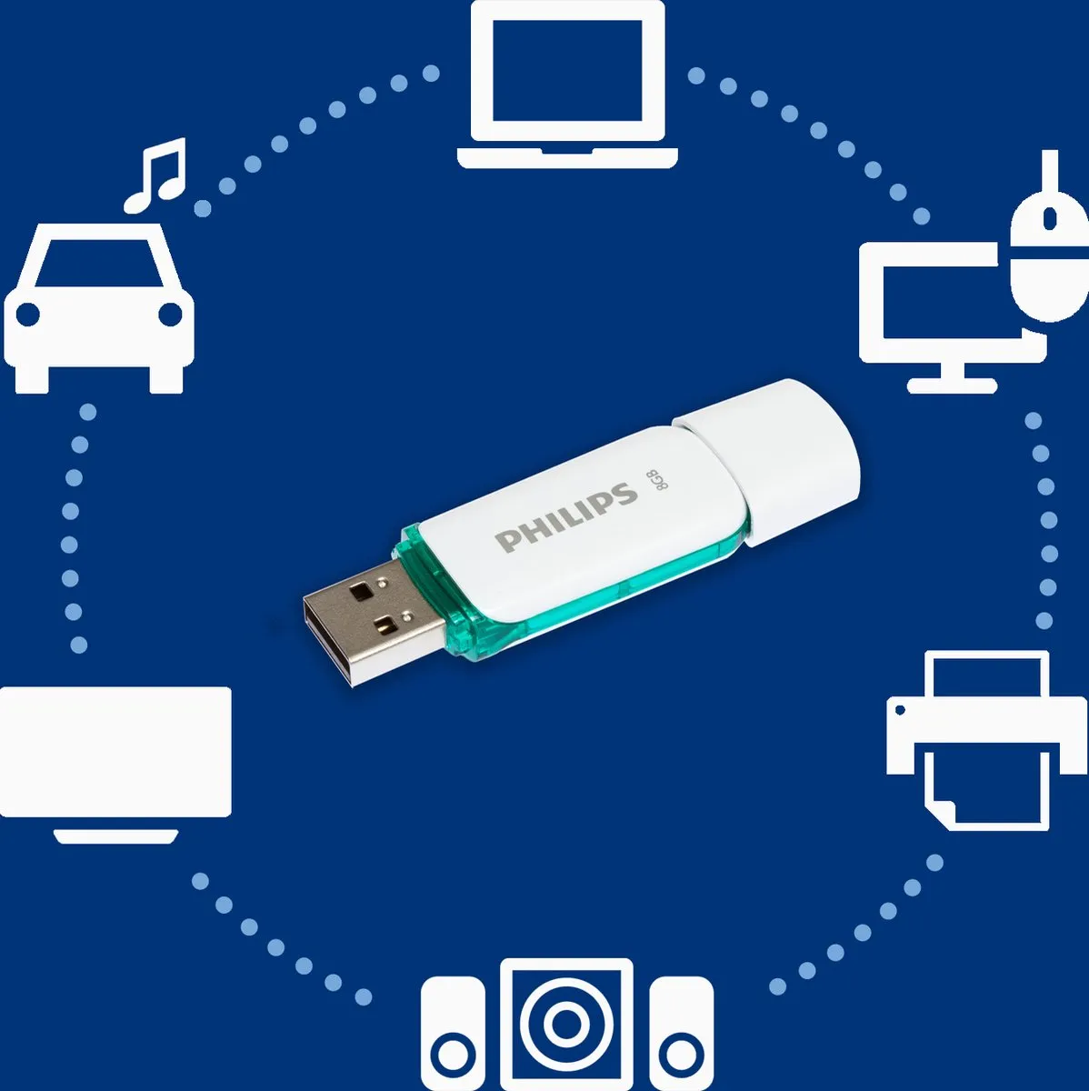 Philips SNOW FM08FD70B USB Stick 8GB - Groen