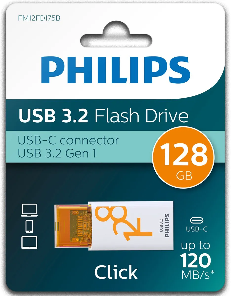 Philips USB-C Click Serie FM12FD175B 128GB
