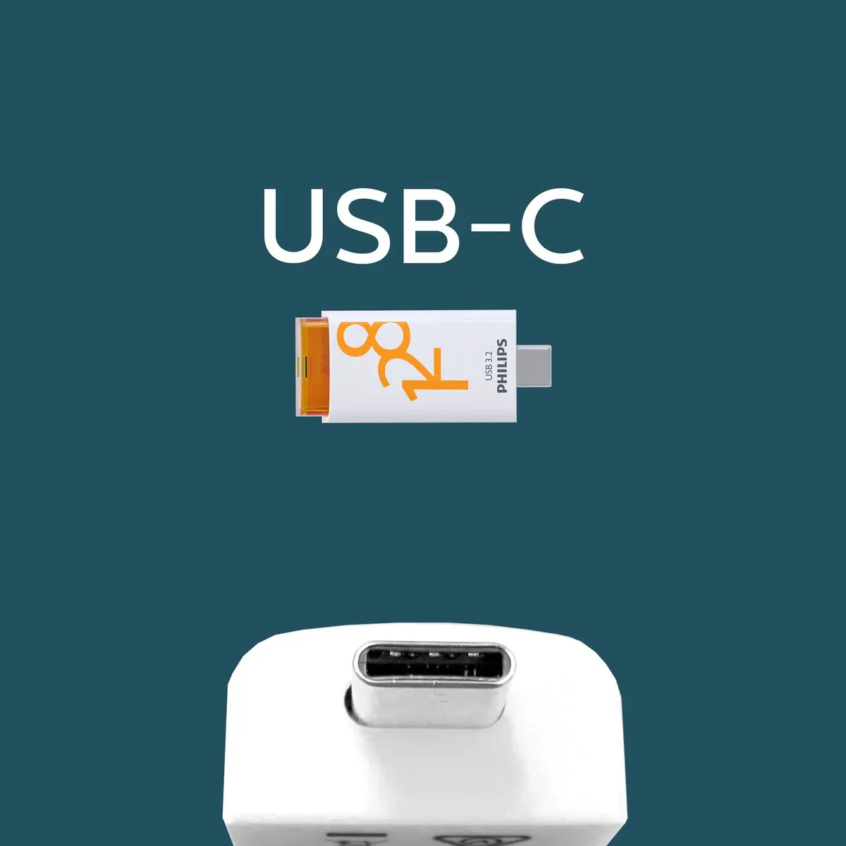 Philips USB-C Click Serie FM12FD175B 128GB - Oranje