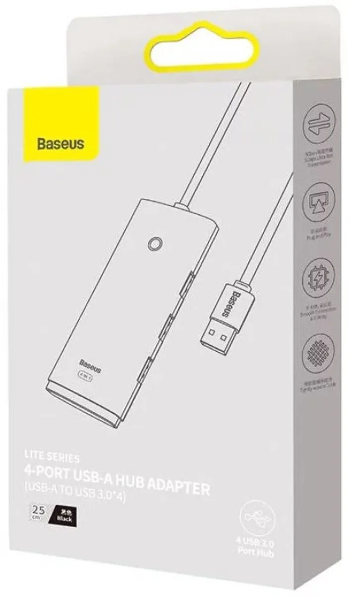 Baseus 5-in-1 USB-C Adapter WKQX030001 - Zwart - afbeelding 2 van 6