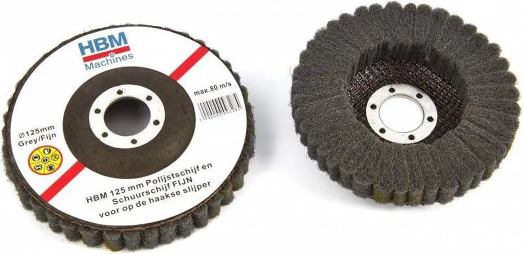 HBM 125mm Polijstschijf & Schuurschijf Fijn