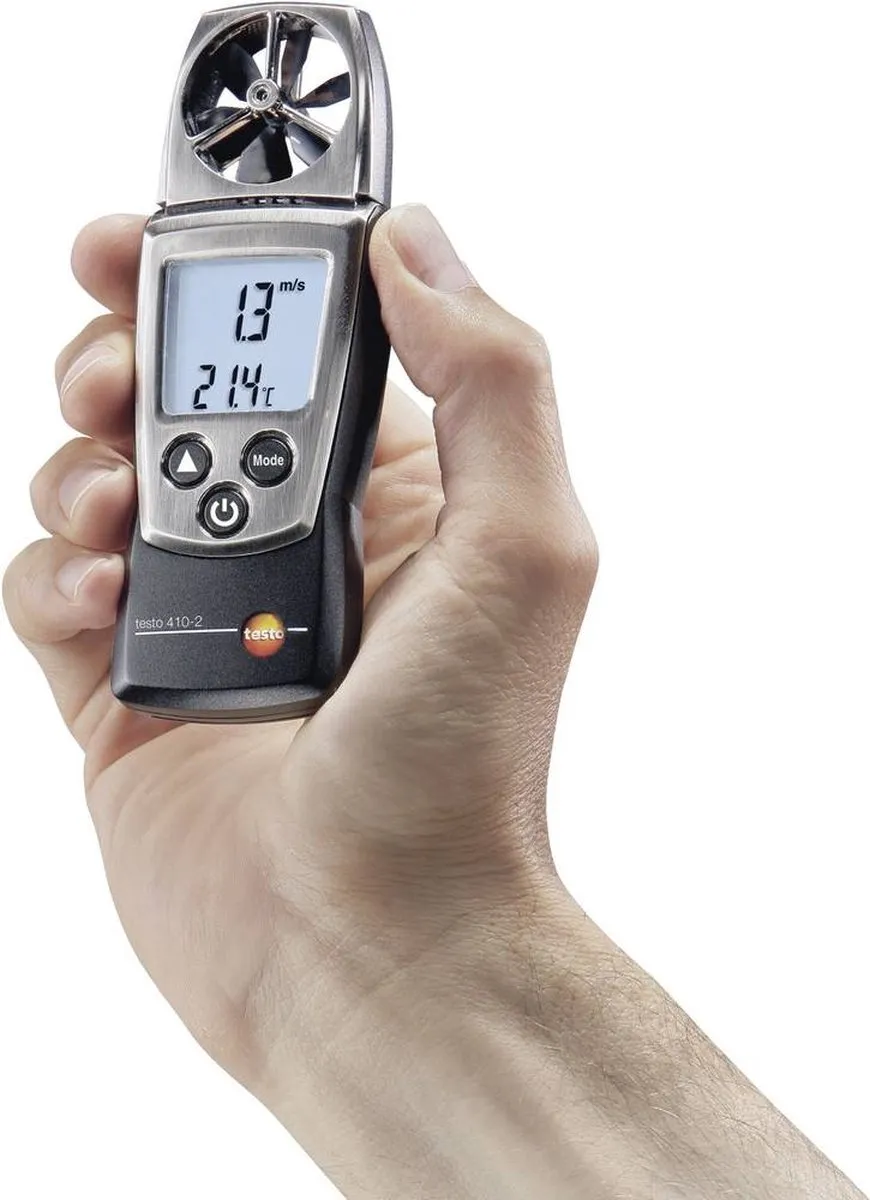 Testo 410 Luchtsnelheidsmeter - Digitaal met verlicht display - afbeelding 6 van 6