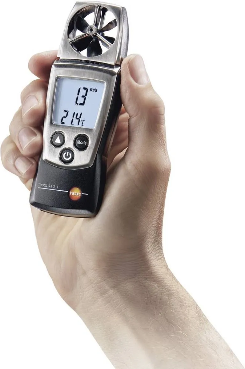 Testo 410 Luchtsnelheidsmeter - Digitaal met verlicht display