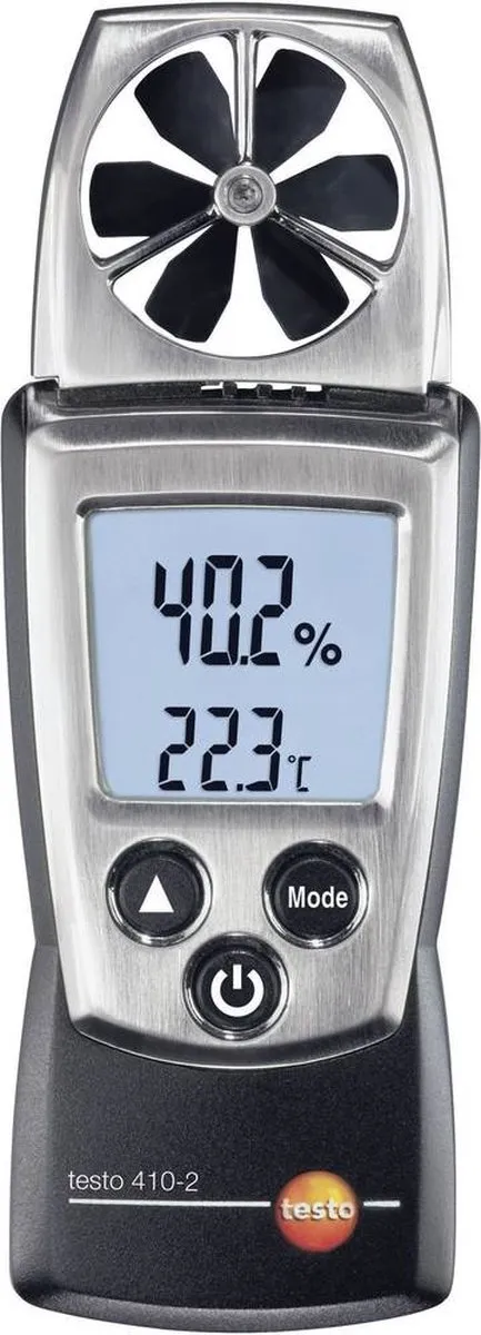 Testo 410 Luchtsnelheidsmeter - Digitaal met verlicht display
