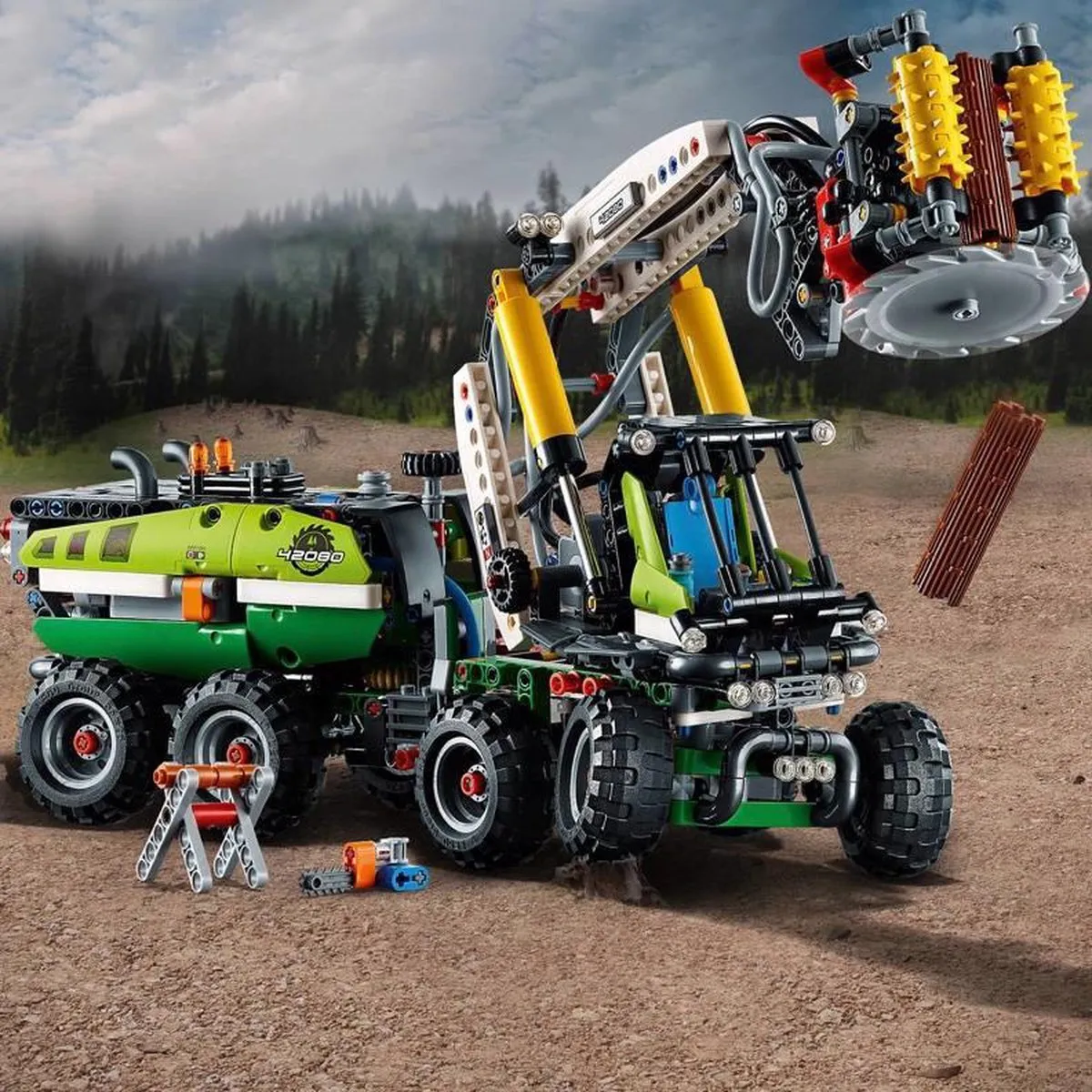 LEGO Technic Bosbouwmachine 42080 - 1003 Stukken - Zwart