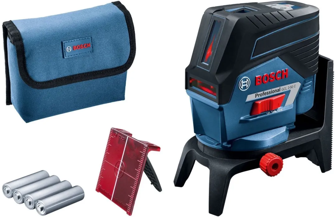 Bosch Professional GCL 2-50 C Lijnlaser - RM2 Bundel Blauw/Zwart/Rood