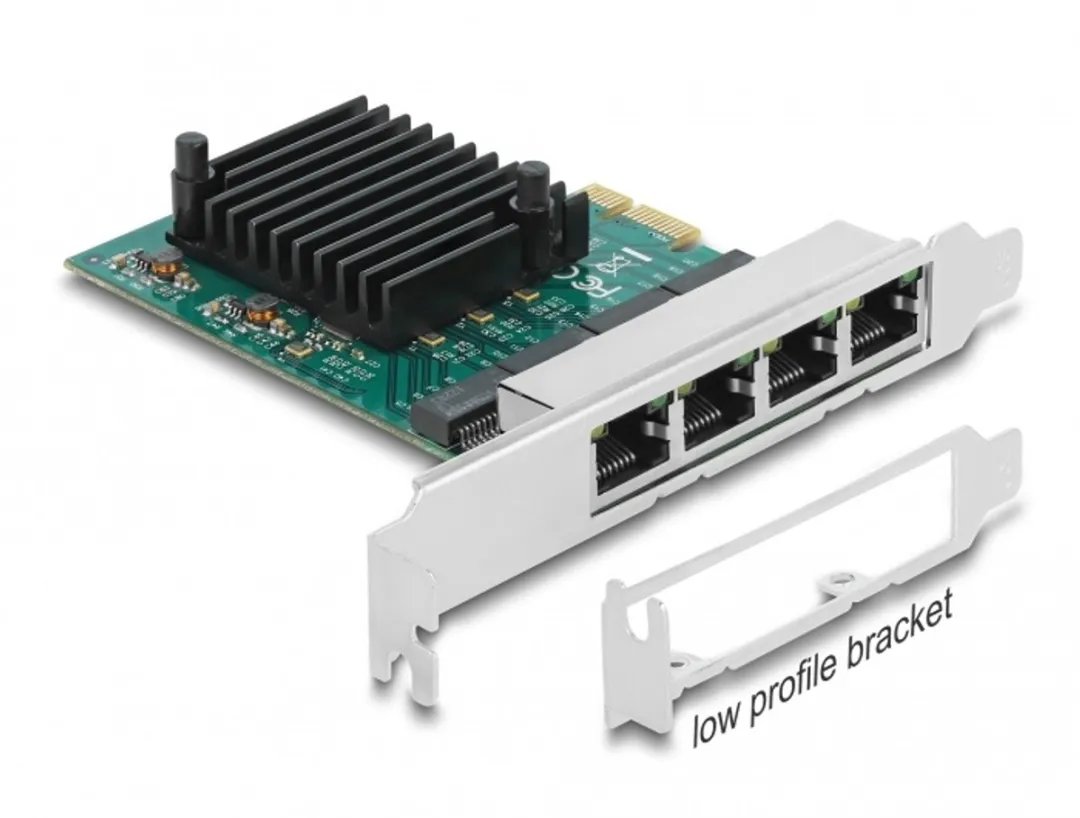 Delock PCIe 4x RJ45 Gigabit LAN RTL8111