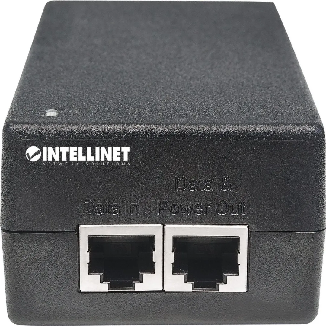 Intellinet 561235 PoE Adapter & Injector - Gigabit Ethernet - 48V - Zwart