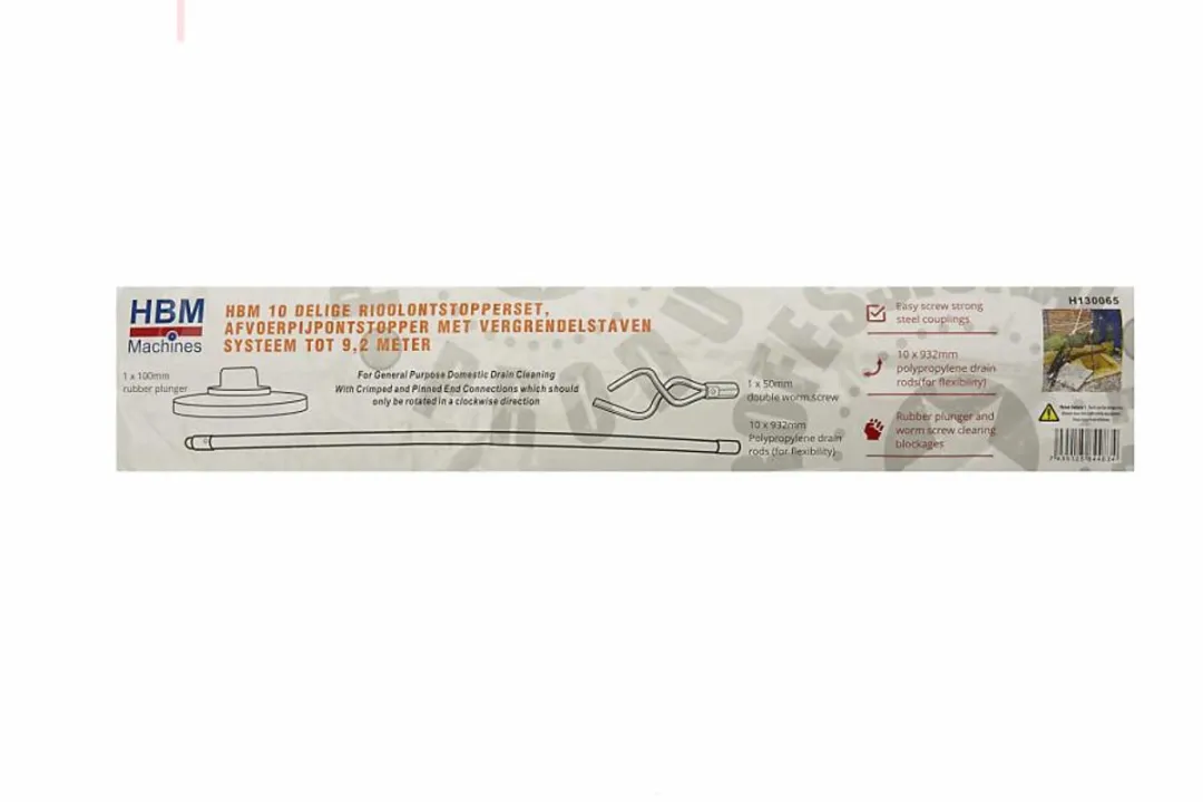 HBM 10-delige Rioolontstopperset - Tot 9,2m