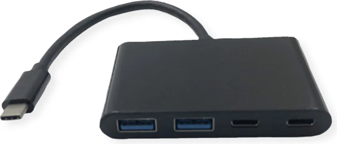 Value USB 3.2 Gen 2 Hub 4x (2x A+ 2x C) - Zwart - afbeelding 3 van 5