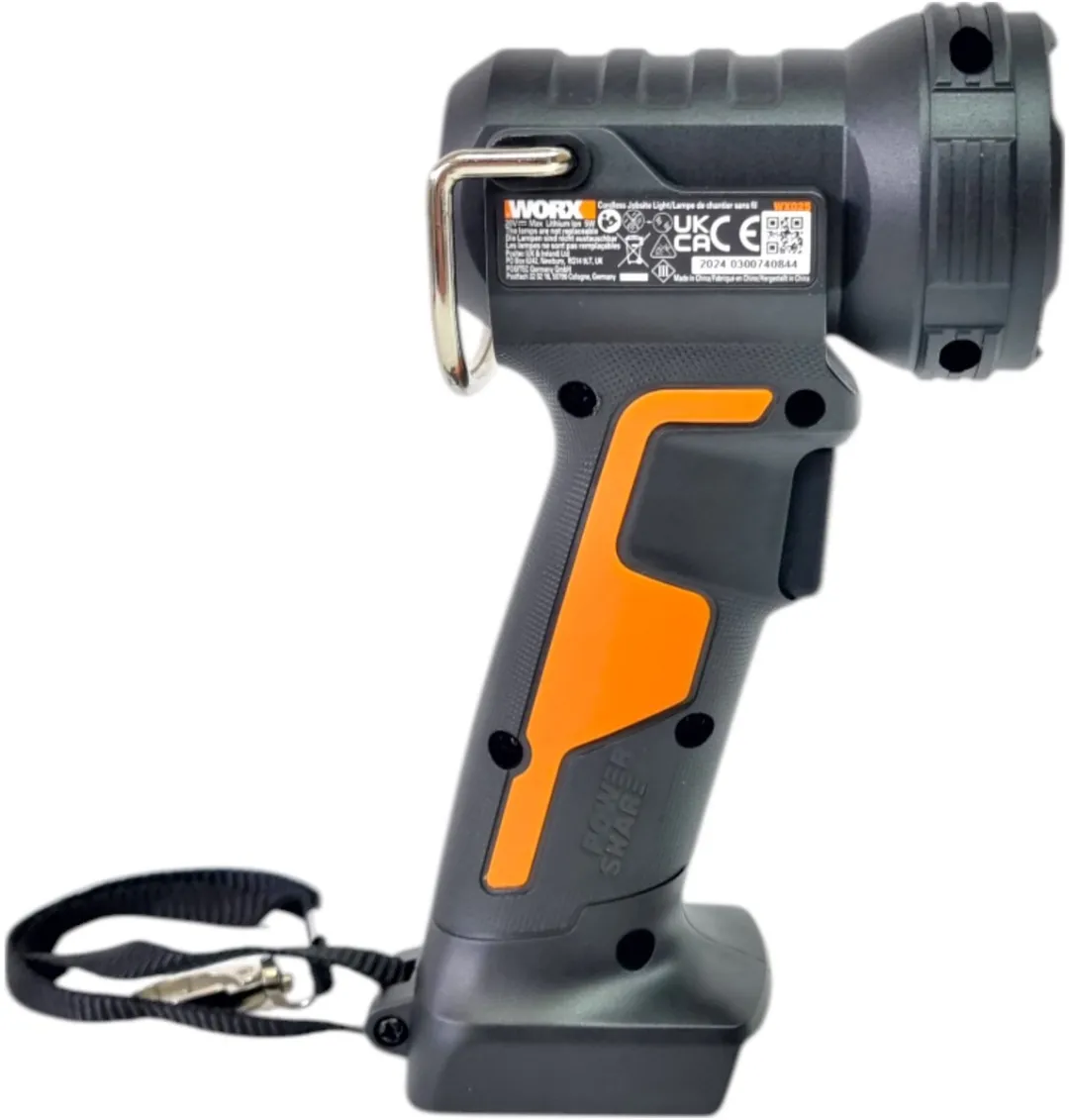 Worx WX025.9 LED-zaklamp 20V - 350 Lumen - Zwart/Oranje