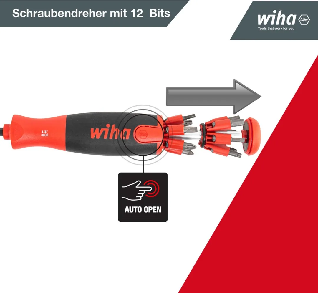 Wiha Schroevendraaier Bitmagazijn SB3803 02-021 - 1/4" - 2 Stuks
