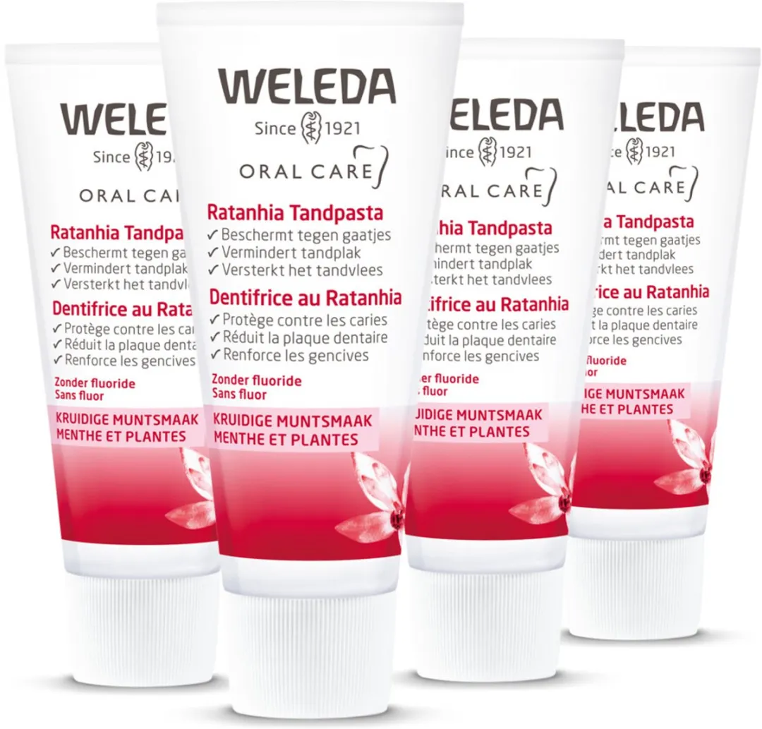 Weleda Ratanhia Tandpasta - 300ml (4x75ml)