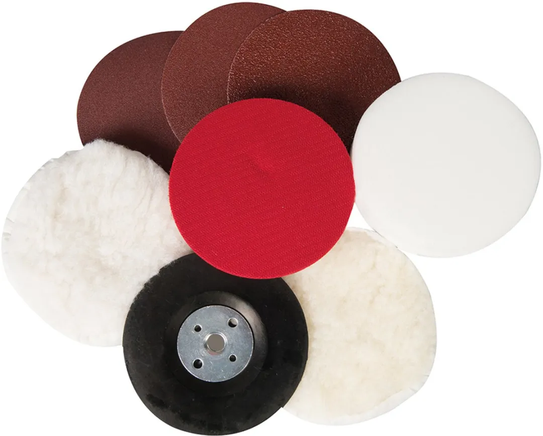 Silverline Schuur & Polijstset 8-delig 125mm