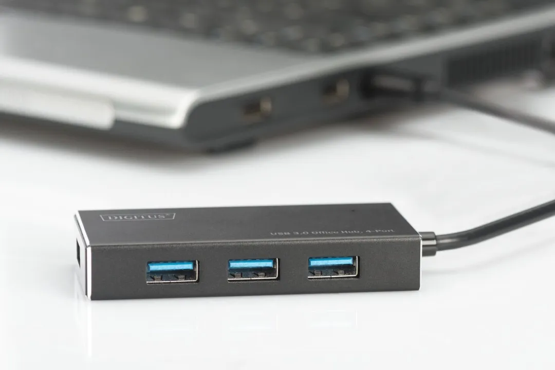 Digitus DA-70240-1 USB-hub 4 poorten USB 3.0 - Zwart