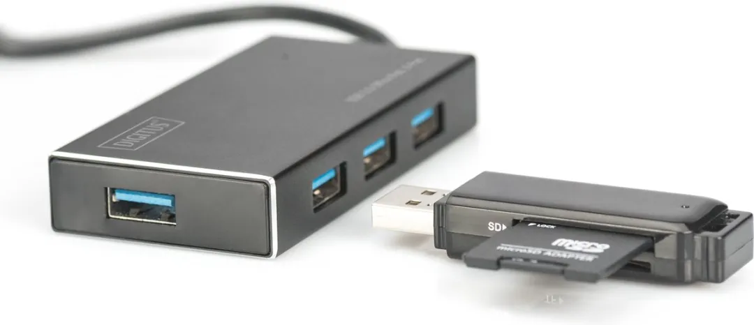 Digitus DA-70240-1 USB-hub 4 poorten USB 3.0 - Zwart