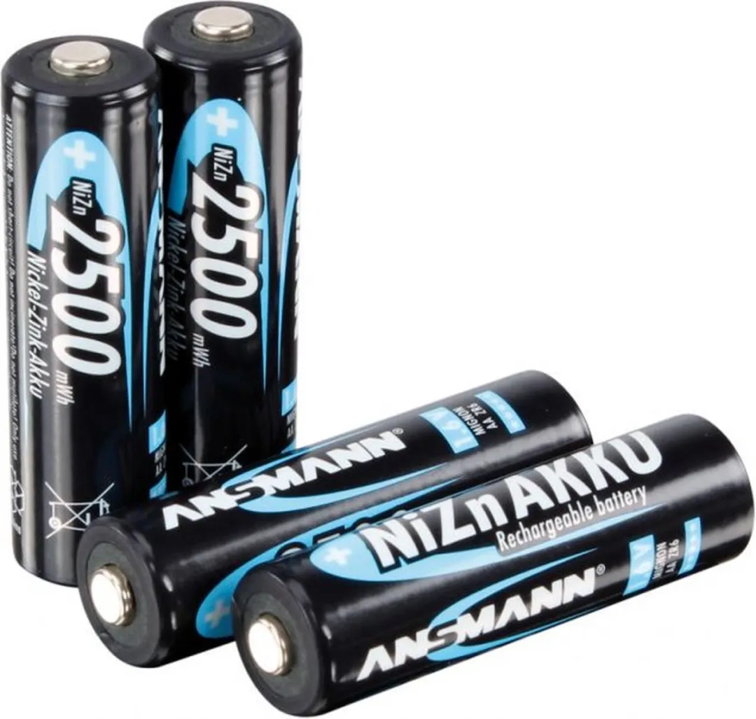 Ansmann NiZn AA Oplaadbare Batterijen 1600mAh - 4 Stuks
