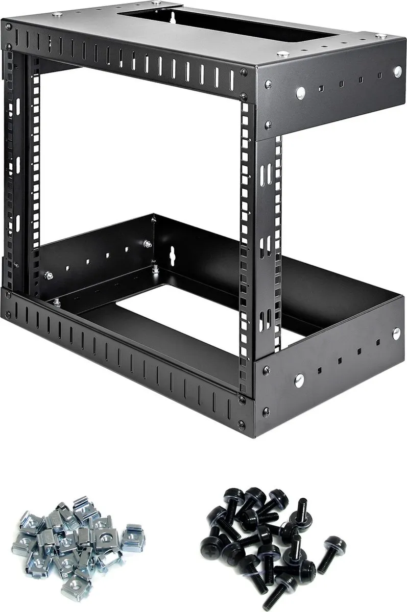 Startech RK812WALLOA 8U Wandmontabel Netwerkrack 30-51cm - Zwart