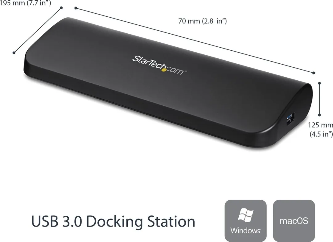 Startech USB3SDOCKHDV USB Hub - 4x USB 3.0 Zwart - afbeelding 6 van 6