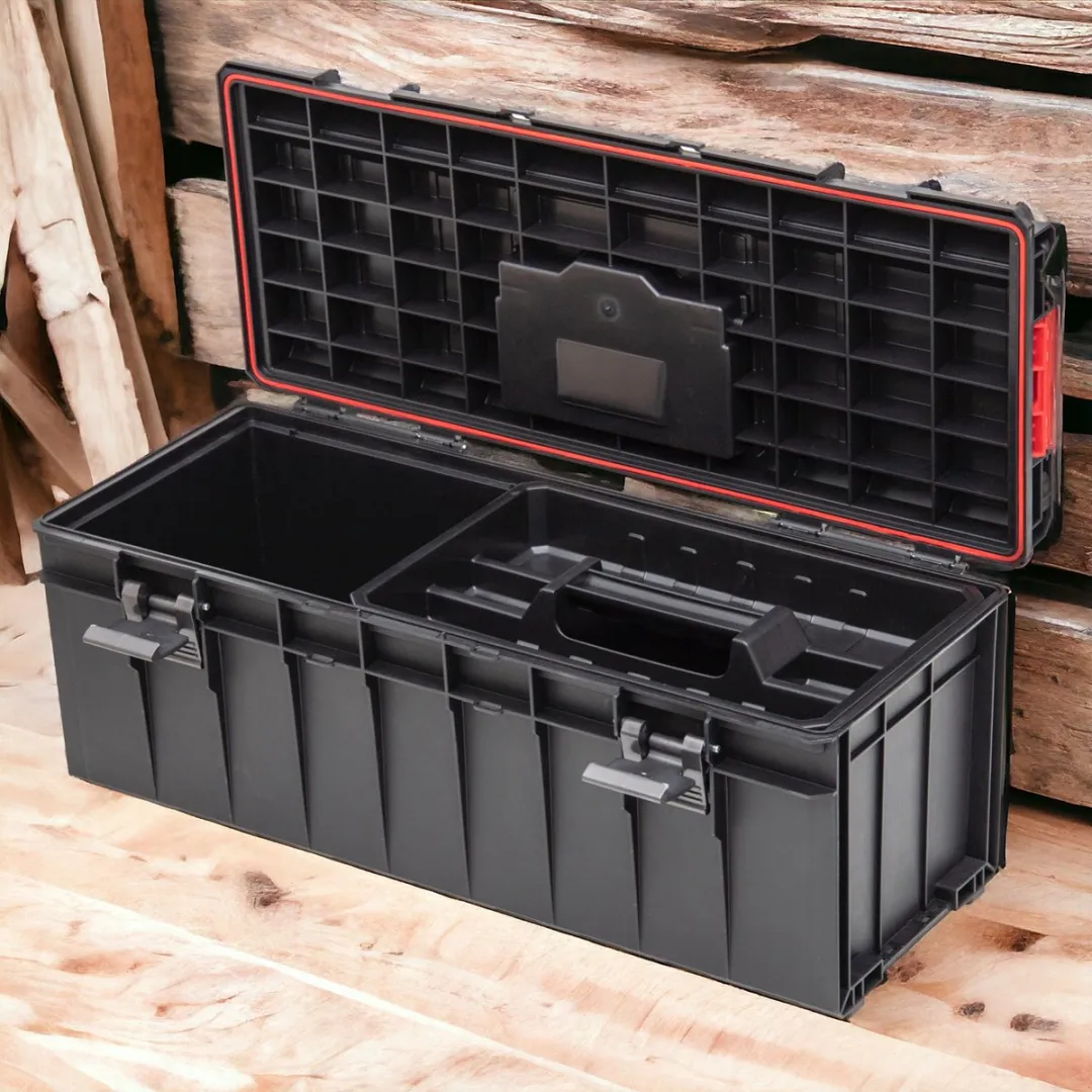 Toolbrothers RHINO Slim Gereedschapskoffer ECO Basic Xtra Long 29L - Rood/Zwart - afbeelding 3 van 5