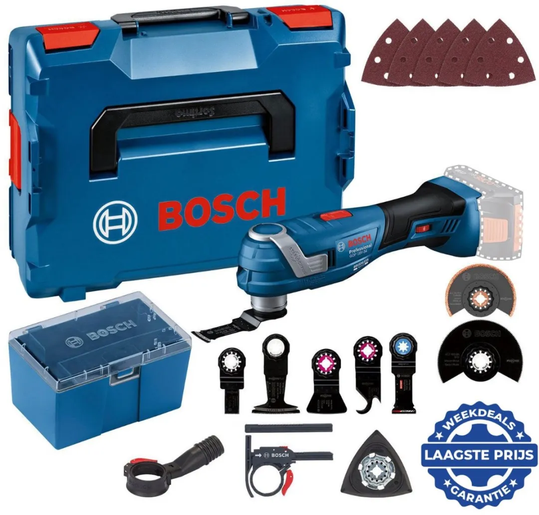 Bosch Professional GOP 18V-34 Accu Multitool - 17 Accessoires - L-Boxx - afbeelding 6 van 6