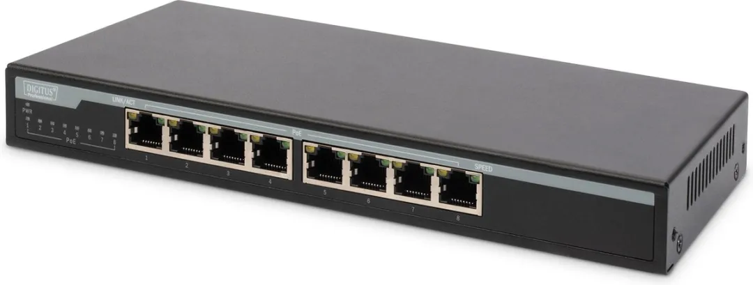Digitus DN-95340 Unmanaged Gigabit Switch PoE - Zwart