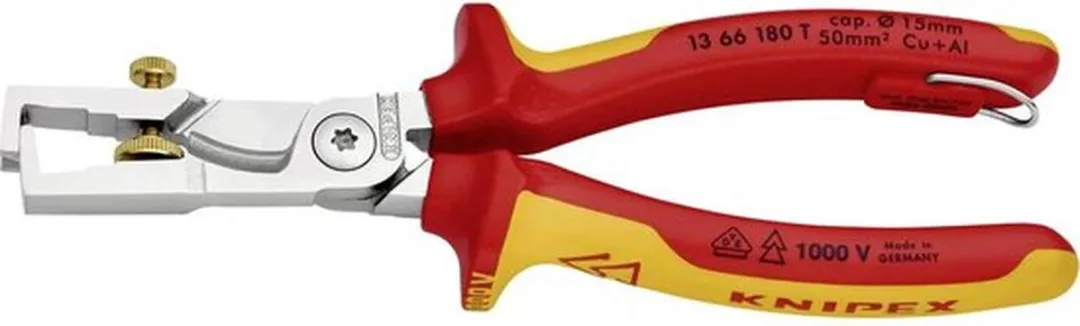 Knipex 13 66 180 T Strix Striptang met Kabelschaar - Rood