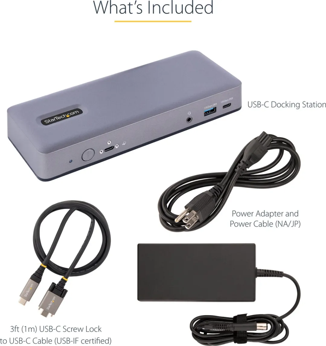 Startech DK31C3MNCRUE USB Hub 60W - Grijs