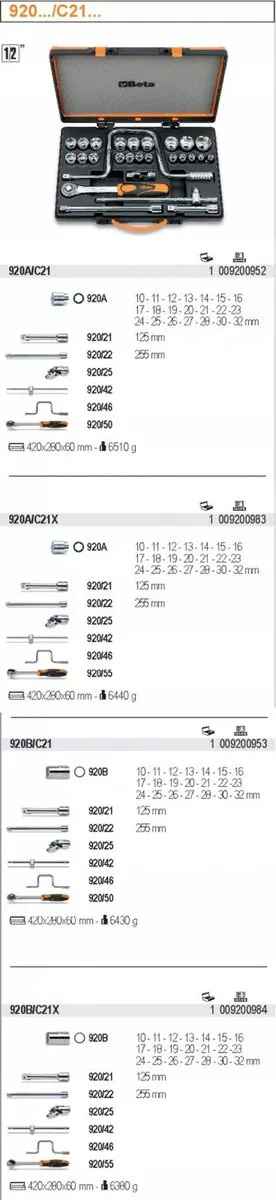 Beta Doppenset 1/2" 27-delig - 10-32mm