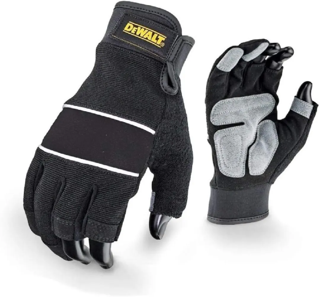 DeWalt DPG213L Werkhandschoenen halve vingers - Maat 9 - Zwart
