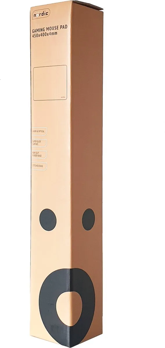 NÖRDIC GAME-N1031 Muismat 45x40cm - Zwart