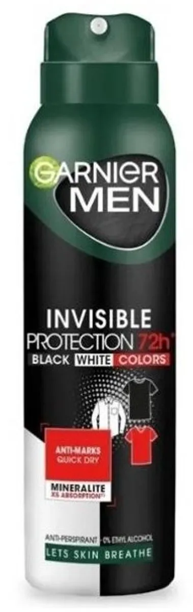 Garnier Men Invisible Protection Bodyspray - 300ml (2x150ml)