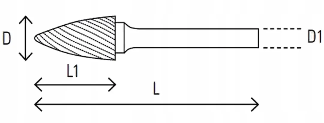 Beta 426MD/OV9.5 Metaal Frees 9.5x16mm - Grijs/Zilver