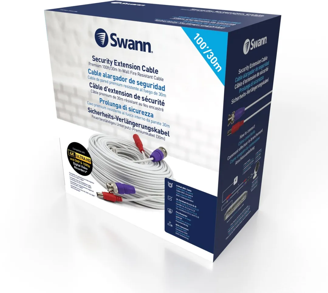 Swann UL 30m BNC Extensionkabel 30m - Wit