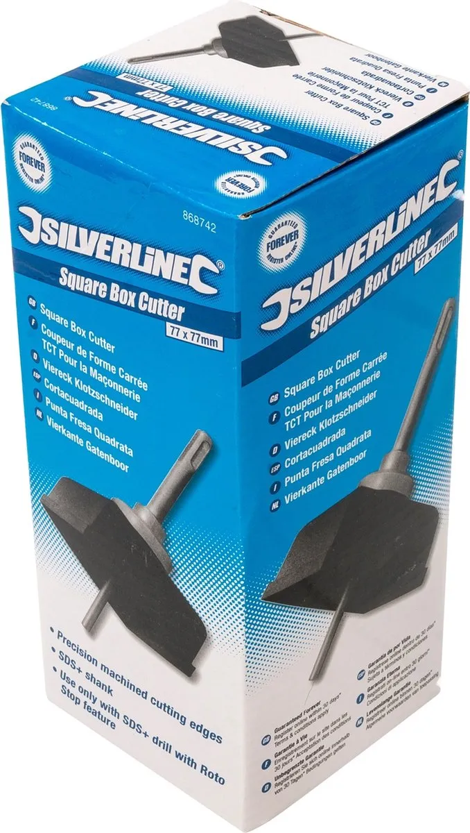 Silverline Vierkante Gatenboor 77x77mm - Beton
