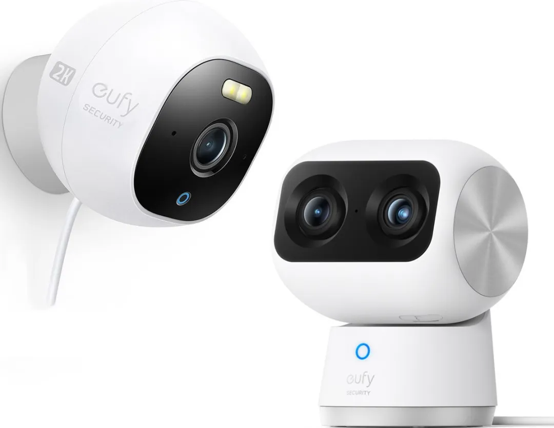 eufy All-In-One C24 Buiten Security Camera with 2K Resolution + eufy indoor Cam S350 4K