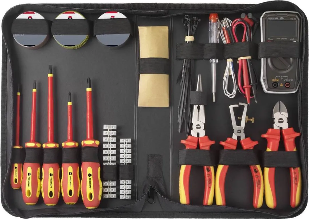TOOLCRAFT TO-7762929 Gereedschapsset Electricien 50-delig - met Digitale Multimeter