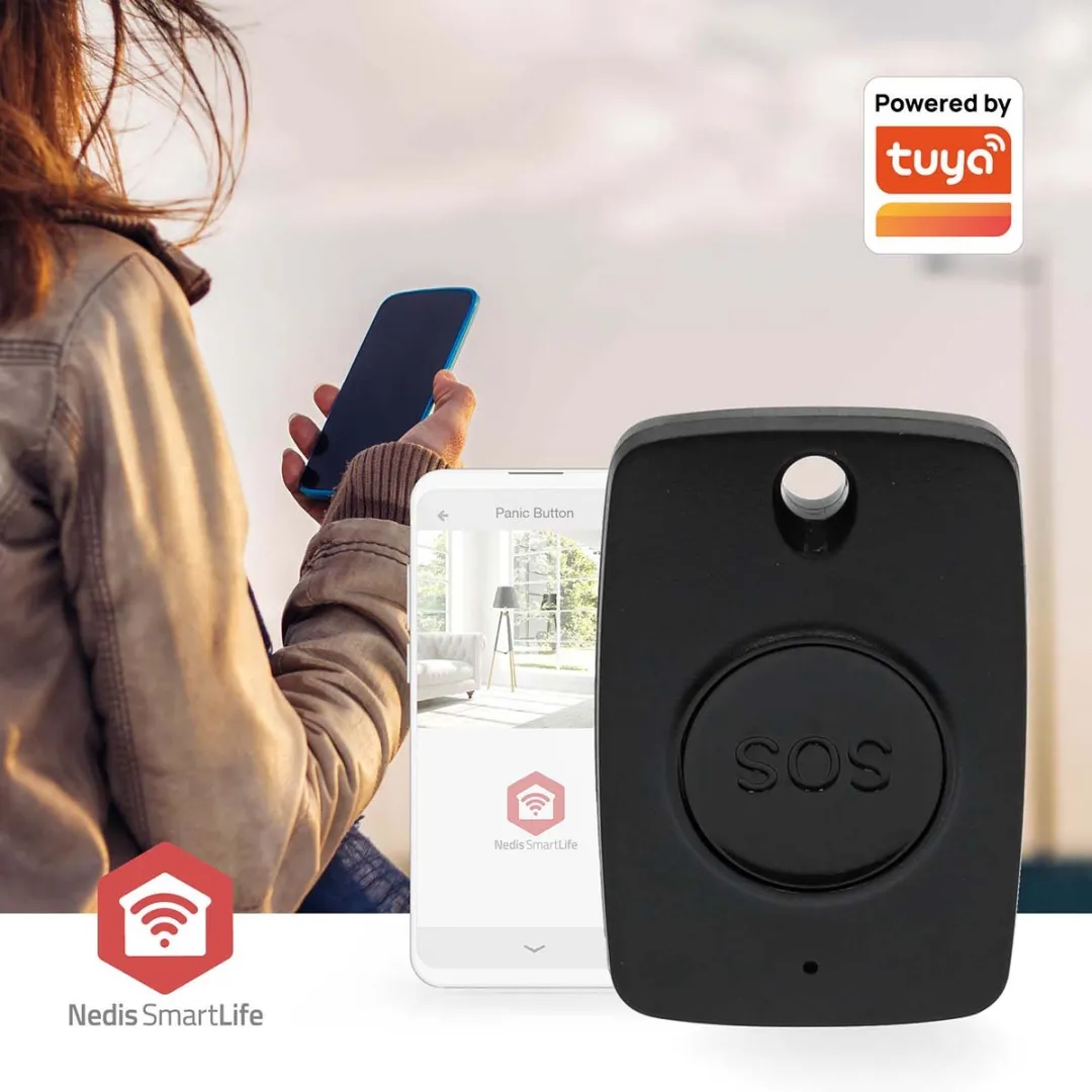Nedis SmartLife SOS Paniekknop - Draadloos - Zwart
