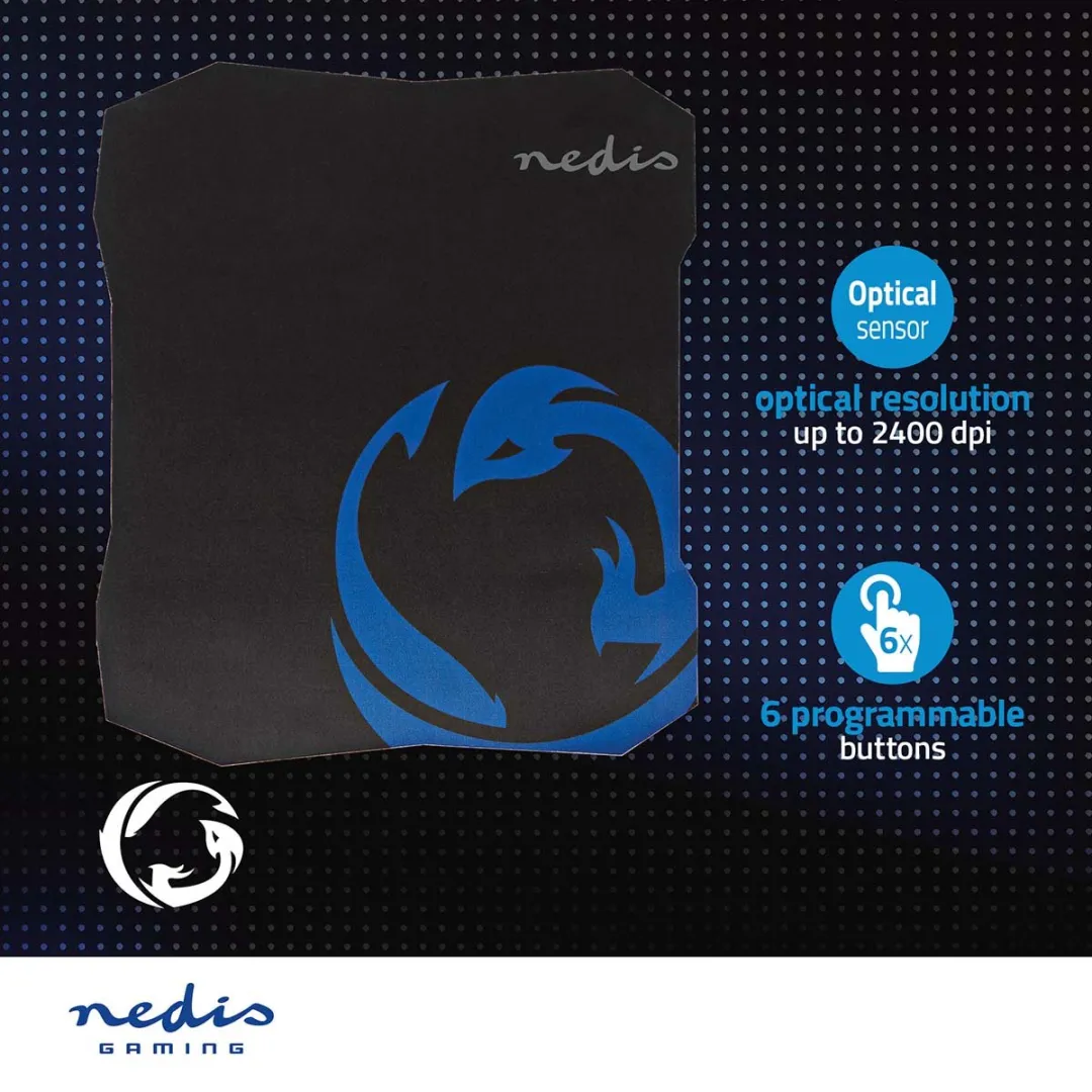 Nedis Gaming Muismat GMPD100BK - Zwart