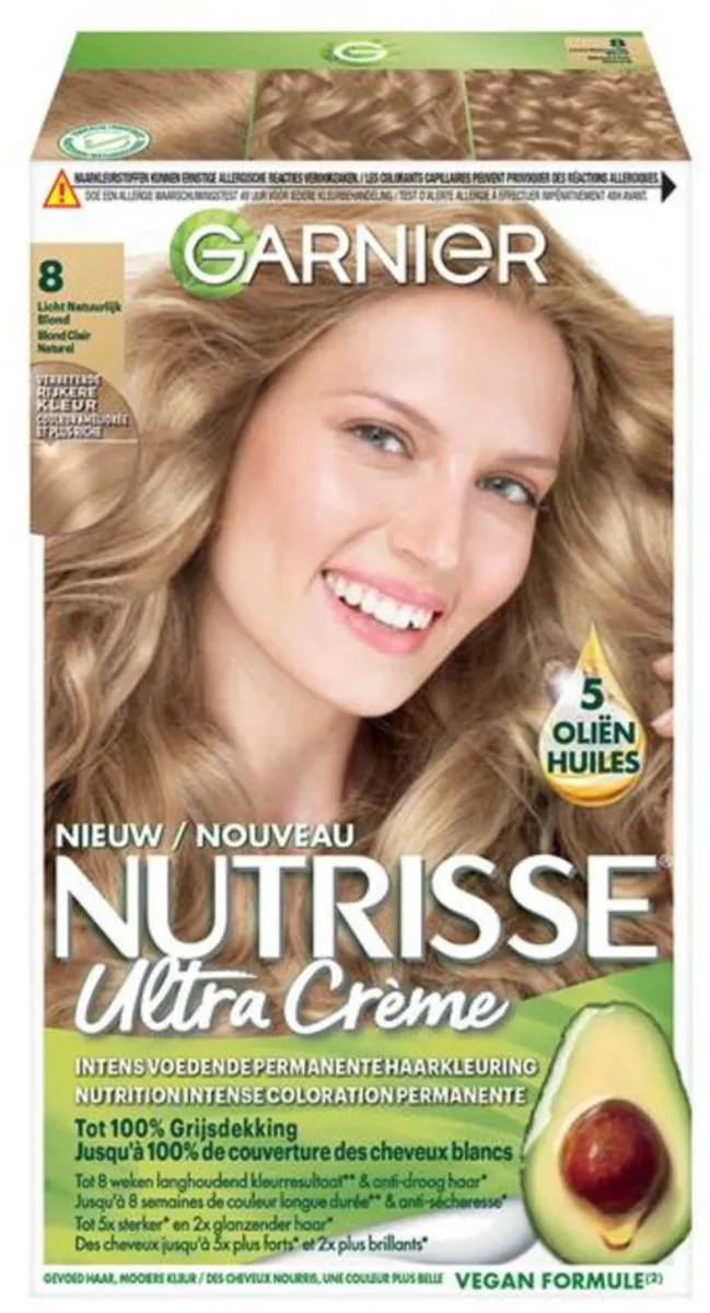 Garnier Nutrisse Ultra Crème 8 Lichtblond - 20 Stuks