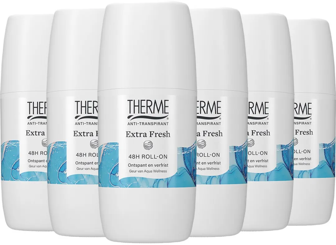 Therme Anti-Transpirant Extra Fresh 48H Roll-On - 6x60ml