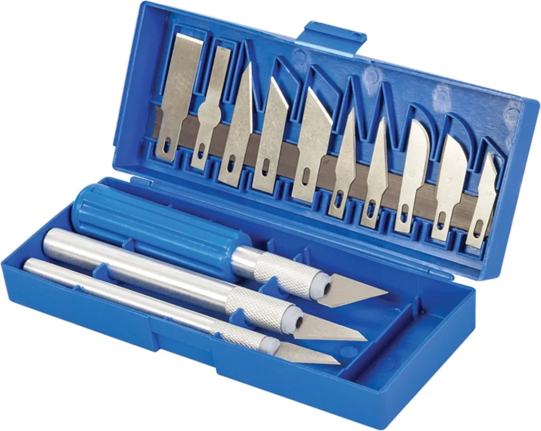 Silverline Precisie Scalpelset 16-delig - Aluminium handvaten