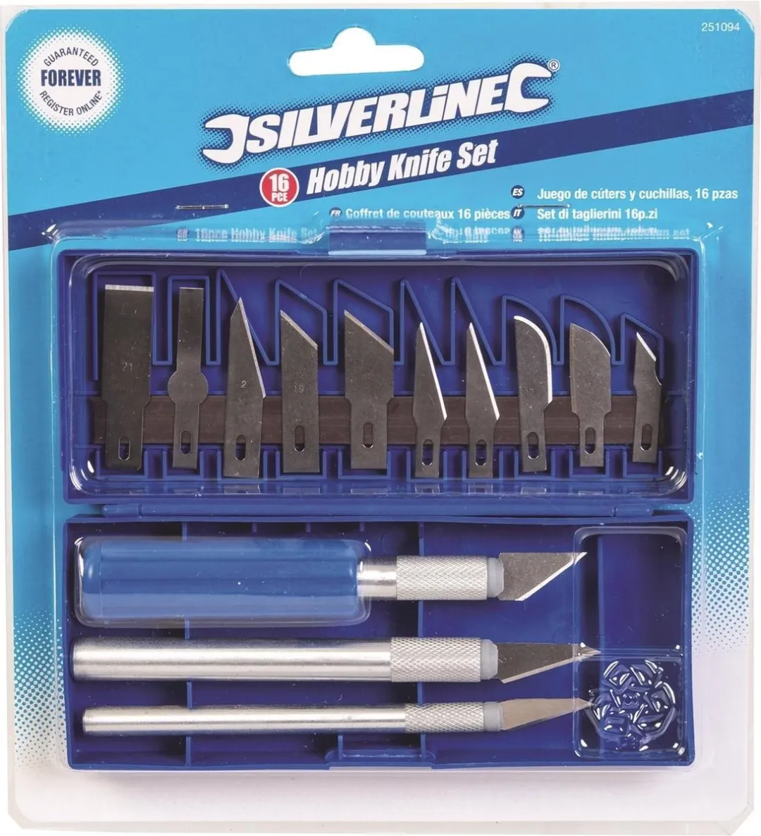 Silverline Precisie Scalpelset 16-delig - Aluminium handvaten - afbeelding 6 van 6