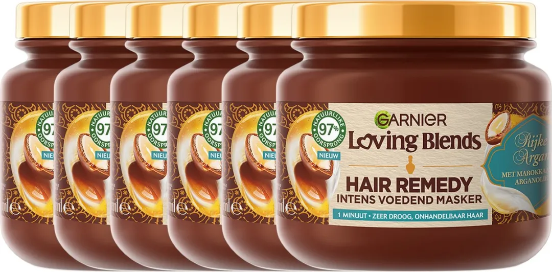 Garnier Loving Blends Argan Haarmasker - 6x340ml