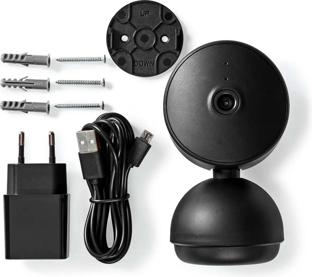 Nedis SmartLife WIFICI22CBK Beveiligingscamera - Full HD - Pan & Tilt - Zwart