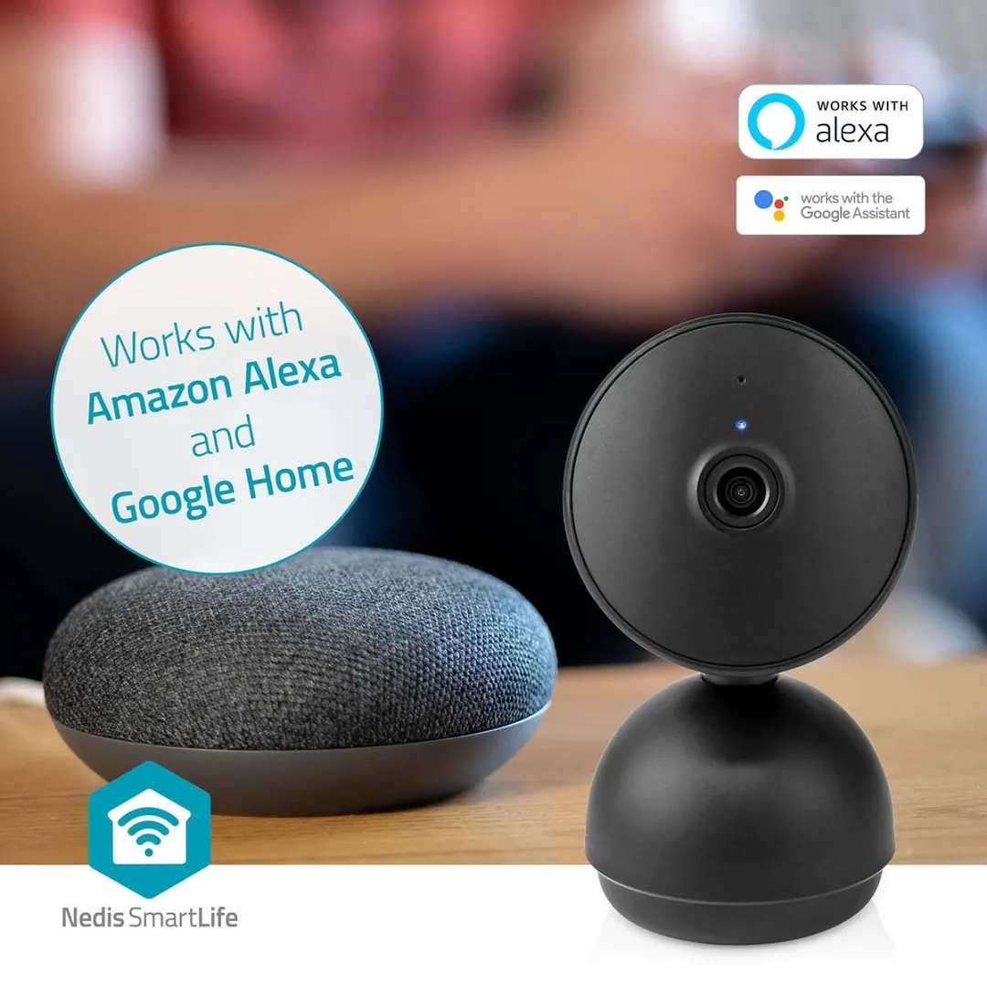 Nedis SmartLife WIFICI22CBK Beveiligingscamera - Full HD - Pan & Tilt - Zwart