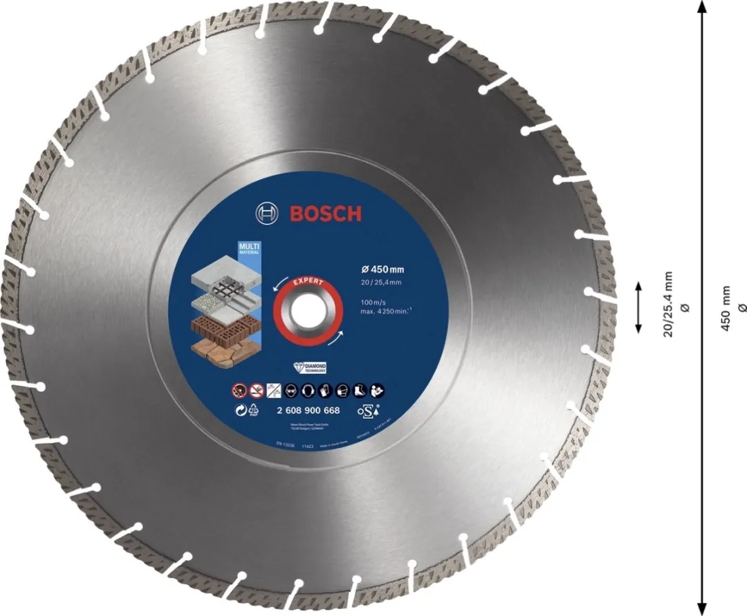 Bosch Expert MultiMaterial Diamantdoorslijpschijf 450x25,4mm - afbeelding 3 van 6