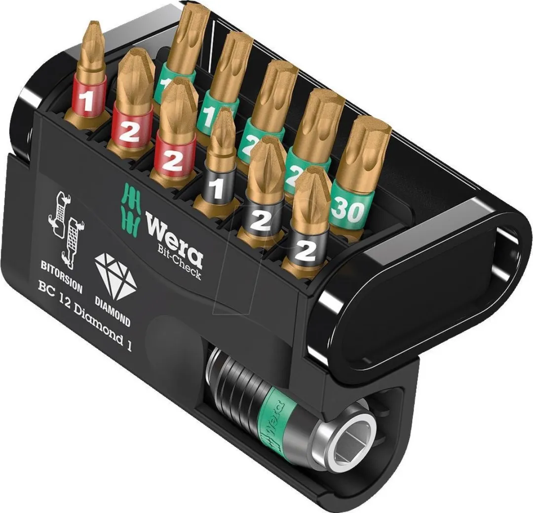 Wera Bit-Check Diamond Bitset 12-delig - Metaal