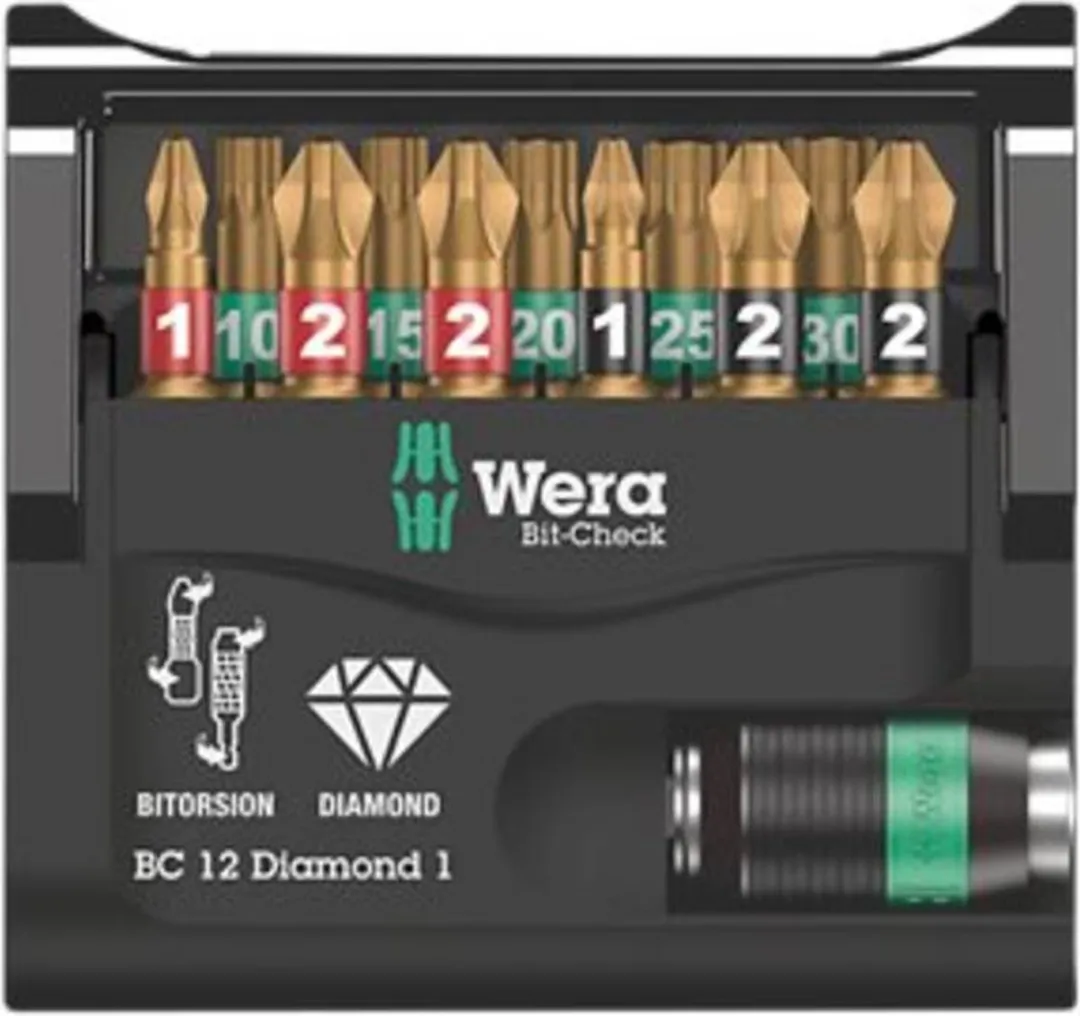 Wera Bit-Check Diamond Bitset 12-delig - Metaal - afbeelding 6 van 6