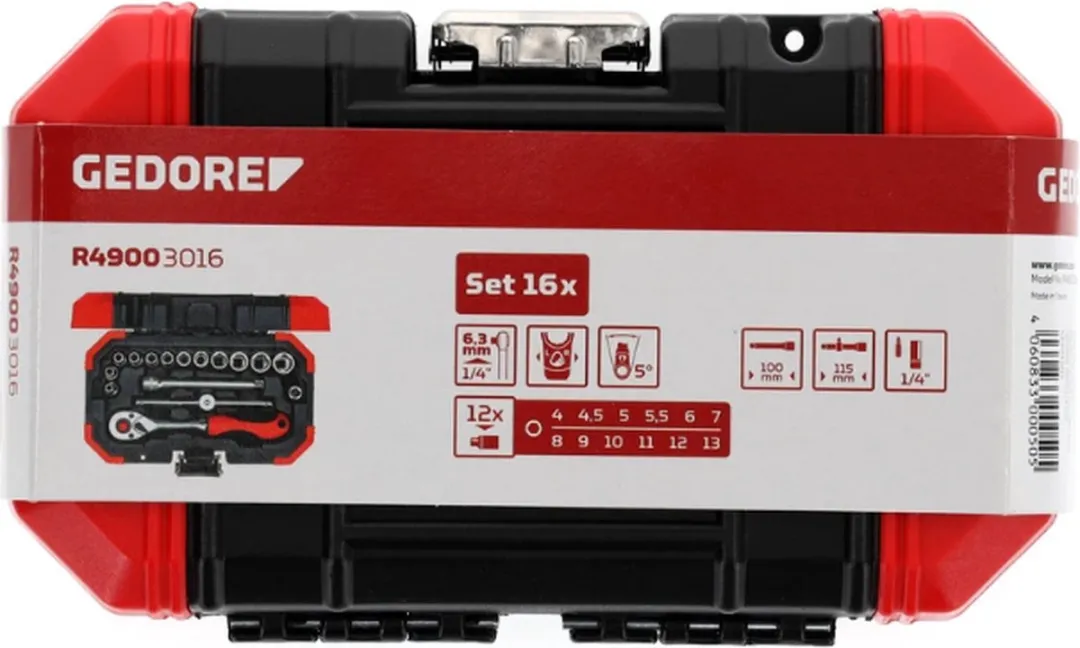 Gedore RED R49003016 Dopsleutelset 16-delig